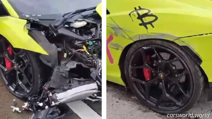 Bitcoin Enthusiast’s Lambo Just Crashed Harder Than Cryptocurrency in 2022 | Carscoops